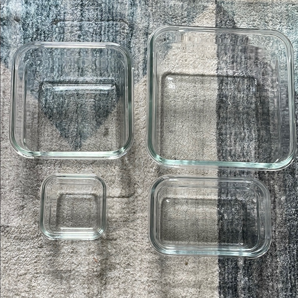 Glass Food Storage Container Set